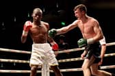 Colm "The Posh Boy" Murphy claimed a stoppage victory overtTanzanian boxer Saleh Kassim to secure the Commonwealth Featherweight title. (Photo by McAuley Multimedia Ltd)