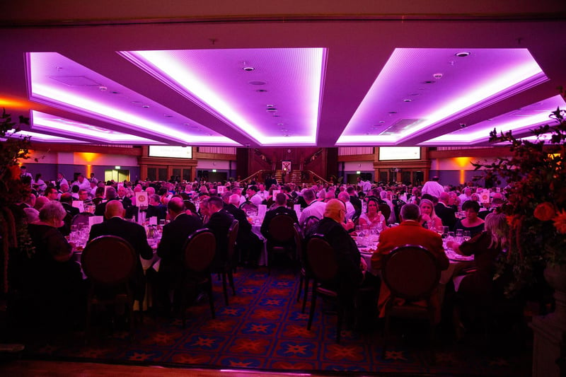 The room at Titanic Belfast was packed for the Orange Order's gala dinner