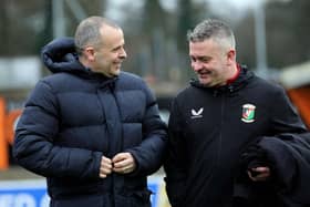 Dungannon Swifts manager Rodney McAree (left) was critical of his side's performance at Stangmore Park