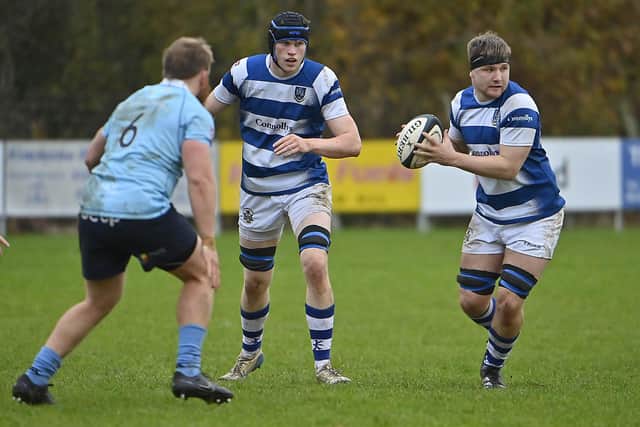 Dungannon’s Cameron Steenson pictured in action during Saturday’s match vs Barnhall