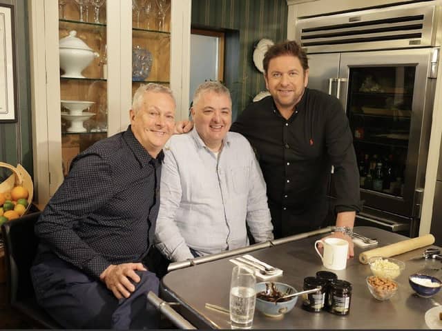 Celebrity chef James Martin with fellow chefs Richard Corrigan and Nick Nairn