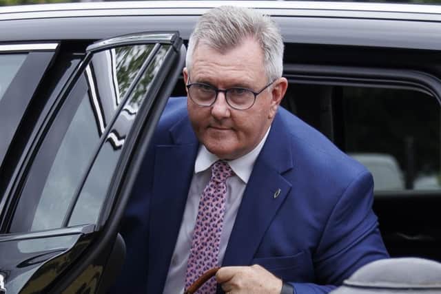 Jeffrey Donaldson is now in Maghaberry jail. PA Photo. Photo credit should read: Liam McBurney/PA Wire