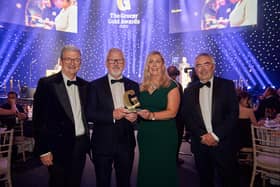 Sam Davidson, Paddy Doody, Bronagh Luke and Martin Agnew from Henderson Group are pictured at the Grocer Gold Awards 2023. Henderson Wholesale was named Regional Wholesaler of the Year at the prestigious awards in London