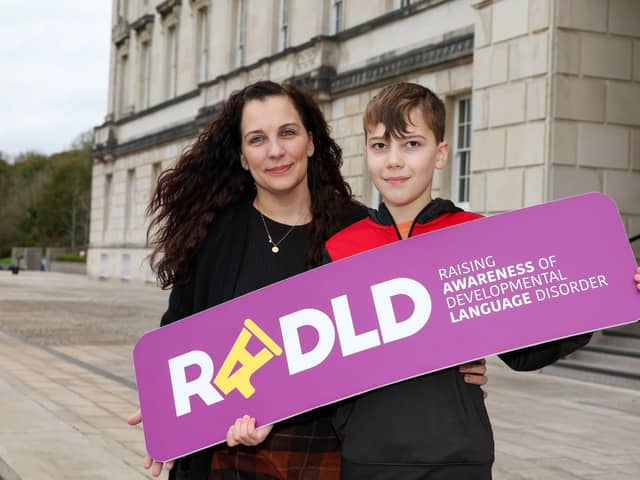 Mum Sue McBride and her 11- year-old son Corey are raising awareness of Developmental Language Disorder, a hidden speech and language disorder significantly affecting two in every classroom of 30 pupils.