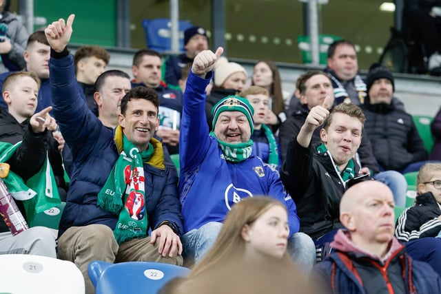 Northern Ireland fans pictured in the stadium before kick-off