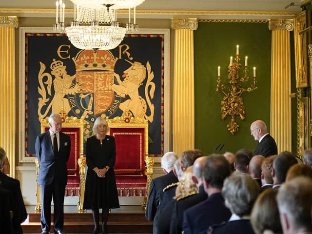 King Charles and the Queen Consort at Hillsborough Castle following the death of Queen Elizabeth II in September 2022. Photo: Niall Carson/PA