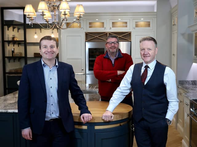 Simon Oliphant, group managing director of Uform with Paul Donnelly and Eamon Donnelly co-founders of Uform