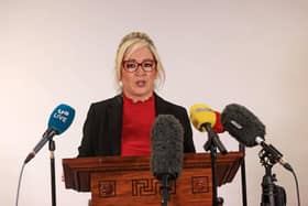 Michelle O'Neill at Stormont after publication of the Operation Kenova report into Stakeknife. Ms O'Neill's comments were not an ‘apology’ but were a general statement of sadness at the loss of so many lives during the Troubles. It came nowhere close to the very explicit apology called for in Kenova