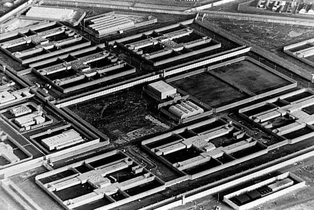 Aerial view of the Maze Prison, where 38 IRA prisoners escaped