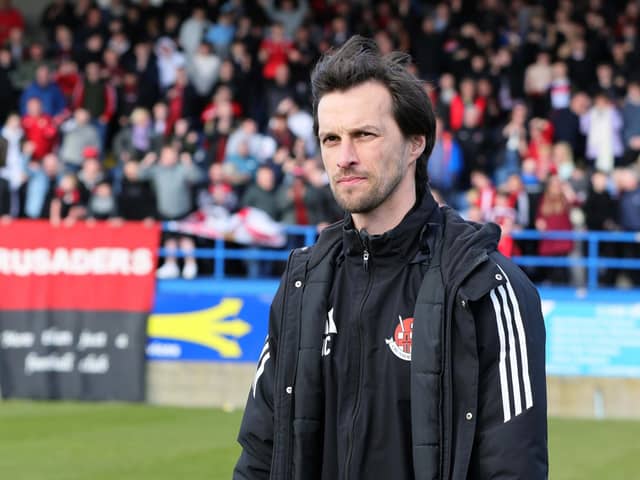 Crusaders manager Declan Caddell. (Photo by David Maginnis/Pacemaker Press)