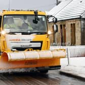 1Road gritting snowplough lorry