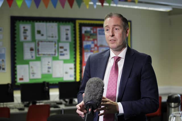 Education minister Paul Givan has pledged to maintain NI schools' Christian ethos (Liam McBurney/PA Wire)