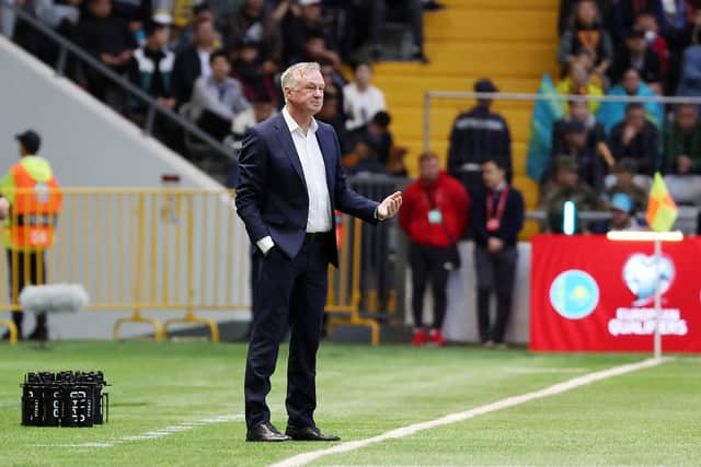 Northern Ireland manager Michael O’Neill watches on as his side lose 1-0 to Kazakhstan. PIC: Jonathan Porter/PressEye