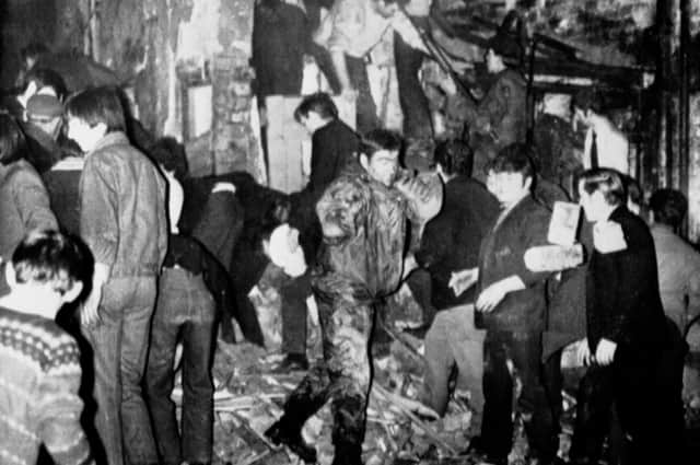 The McGurk’s Bar bomb in North Queen Street, Belfast in 1971 left 15 people dead