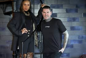 Former Boyzone singer, Shane Lynch, with his wife Sheena as they prepare to opened their Amen Inspired By perfume store in Ballymena