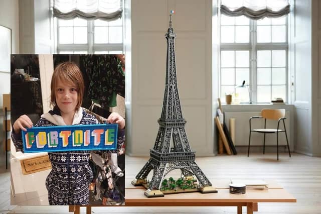The Eiffel Tower Lego set measures 149cm tall