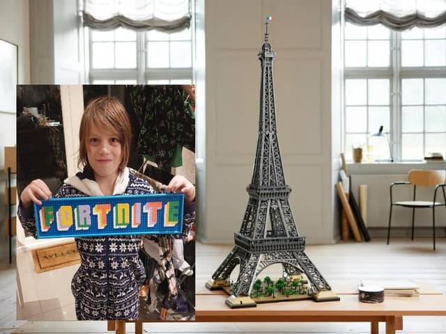 The Eiffel Tower Lego set measures 149cm tall