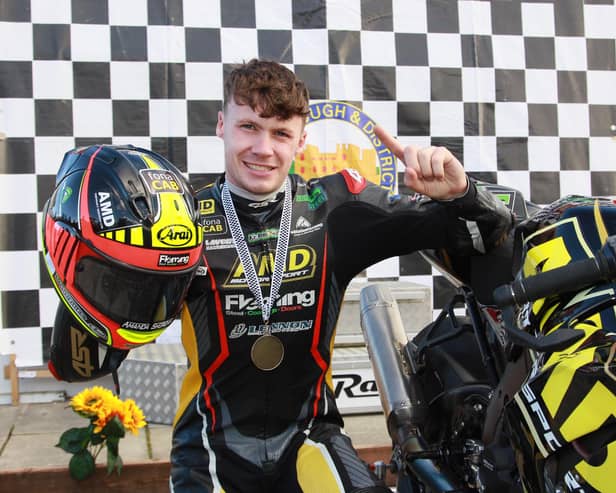 Richard Kerr won the opening Superbike race at the Sunflower Trophy meeting at Bishopscourt in County Down on Saturday