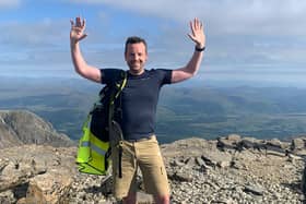 Marcus Christie who climbed the three highest peaks in Scotland, England and Wales to raise funds for Air Ambulance NI in memory of his mum, Joan Christie CVO OBE