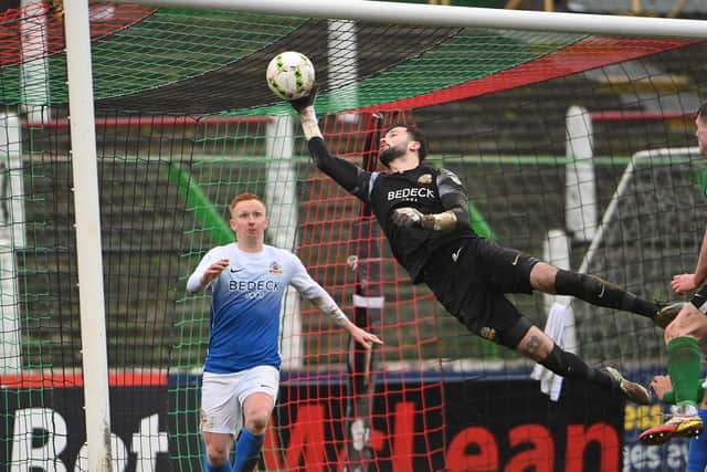 Glenavon goalkeeper Rory Brown has been placed on the transfer list. PIC: INPHO/Presseye/Stephen Hamilton