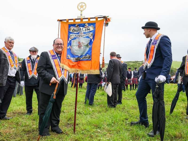 Rev George McNulty from the Dublin Orange Order pictured in the field before the parade starts