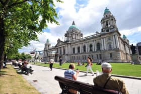 Summer sunshine at Belfast City Hall: Northern Ireland’s private and public sectors have joined together to target investors in the Republic of Ireland with the offer of dual market access to both Great Britain and Europe.