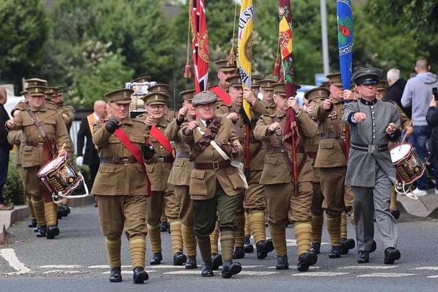 Pacemaker Press 01/07/22 The Battle of the Somme  Parade passes through East Belfast on Saturday evening. Pic Pacemaker