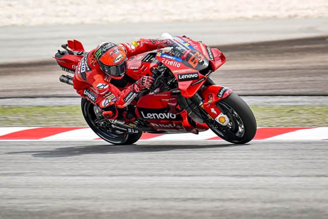 Lenovo Ducati's Francesco Bagnaia leads the MotoGP World Championship by 23 points with one round left this weekend at Valencia in Spain.