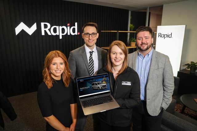 Kat McKinney, Rapid Agency, Donavon McKillen, TBC, Hannah Girvan, TBC and James Scullion, Rapid Agency pictured launching TBC’s newly redeveloped website, specially designed to provide accessibility to all users