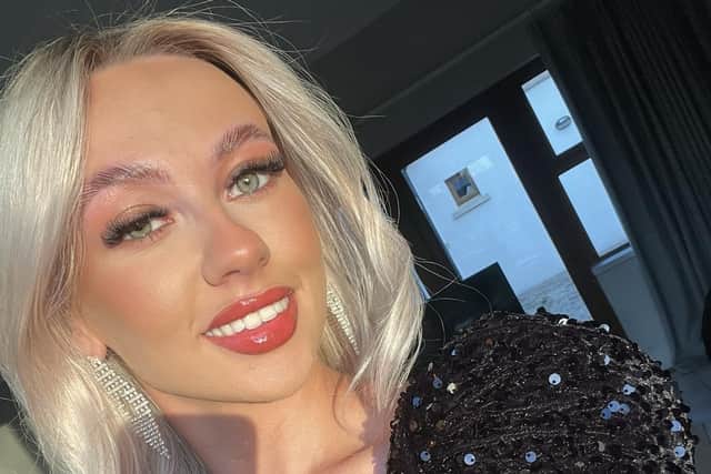 Miss Great Britain Belfast finalists Rainer-Alexandra Nelson from Hillsborough is doing a 120ft abseil down the Europa on Sunday, April 28, a 15,000 ft skydive on Friday, May 10 and taking part in the Race for Life for Cancer Research on Sunday, May 26