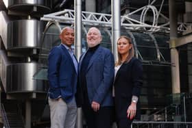Northern Ireland's Alchemy Technology Services, a leading provider of technology and consulting services to the insurance sector, has acquired London management consultancy firm r10 Consulting for an undisclosed sum. Pictured are Alchemy CEO John Harkin, COO Jo Flint and director Amechi Howe
