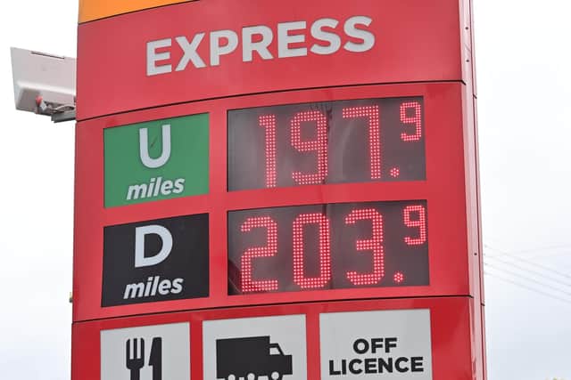 Fuel Prices in Newry in June, when the cost of fuel went above £2 a litre at some filling stations.