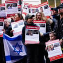 A protest in London last month calling for the release of Israeli hostages kidnapped by Hamas. All hostages must be released now, without conditions, writes UUP leader Doug Beattie, while a strategic pause in the Israeli ground and air offensive could allow for increased humanitarian aid and help create safe zones