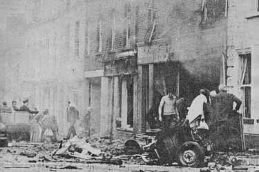 Aftermath of the Coleraine attack in 1973