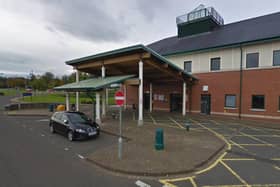 The man and woman were both charged with doing an act in a safe access zone at the Causeway hospital on 3 October last year. Photo: Googlemaps