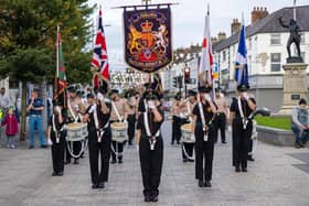 Lisburn Fusiliers Flute Band putting on a show during a previous Lisburn Tattoo in the city centre.