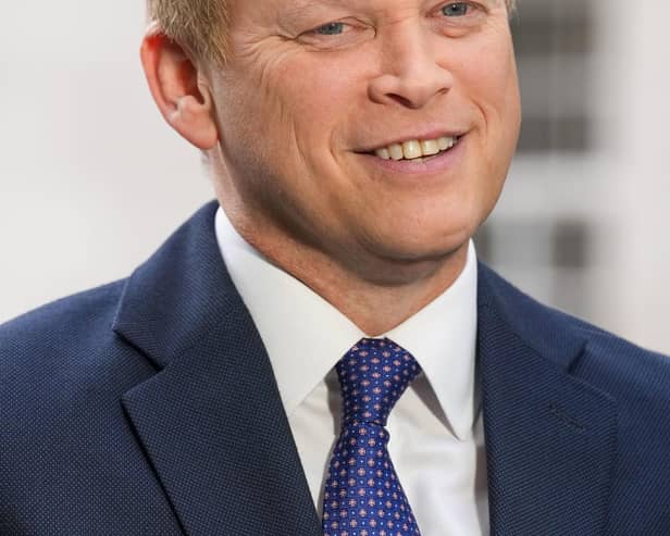 Defence Secretary Grant Shapps speaks to the media outside BBC Broadcasting House in London, after appearing on the BBC One current affairs programme, Sunday with Laura Kuenssberg. Photo: Maja Smiejkowska/PA Wire