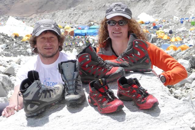 Noel Hanna and his wife Lynne on Mount Everest
