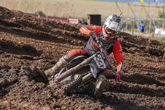 Glenoe’s Glenn McCormick was back in action at Cusses Gorse, finishing ninth overall in the Pro MX2 class