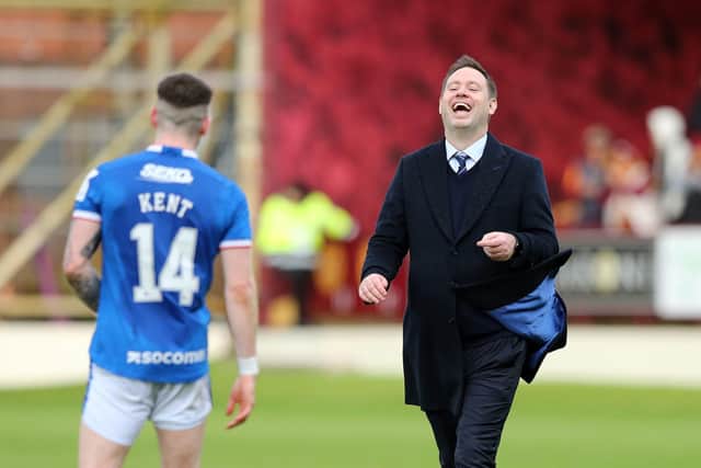 Rangers manager Michael Beale after the final whistle of the cinch Premiership match at Fir Park.