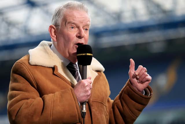 BBC Sport commentator John Motson. Football commentator John Motson has died at the age of 77.