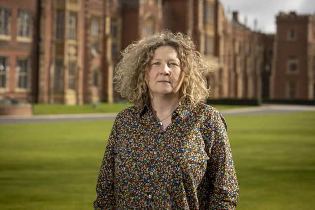 Queen's University Belfast's senior lecturer in criminology Dr Siobhan McAlister on the grounds of the university campus in Belfast.