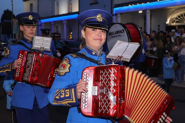Mullabrack Accordion Band from Markethill were in Banbridge on Friday night