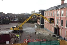 Demolition work started on UTV’s Havelock House site on Monday (January 8)