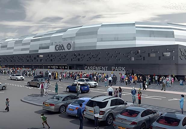 A computer generated image of how the redeveloped Casement Park would look. Photo: Ulster GAA