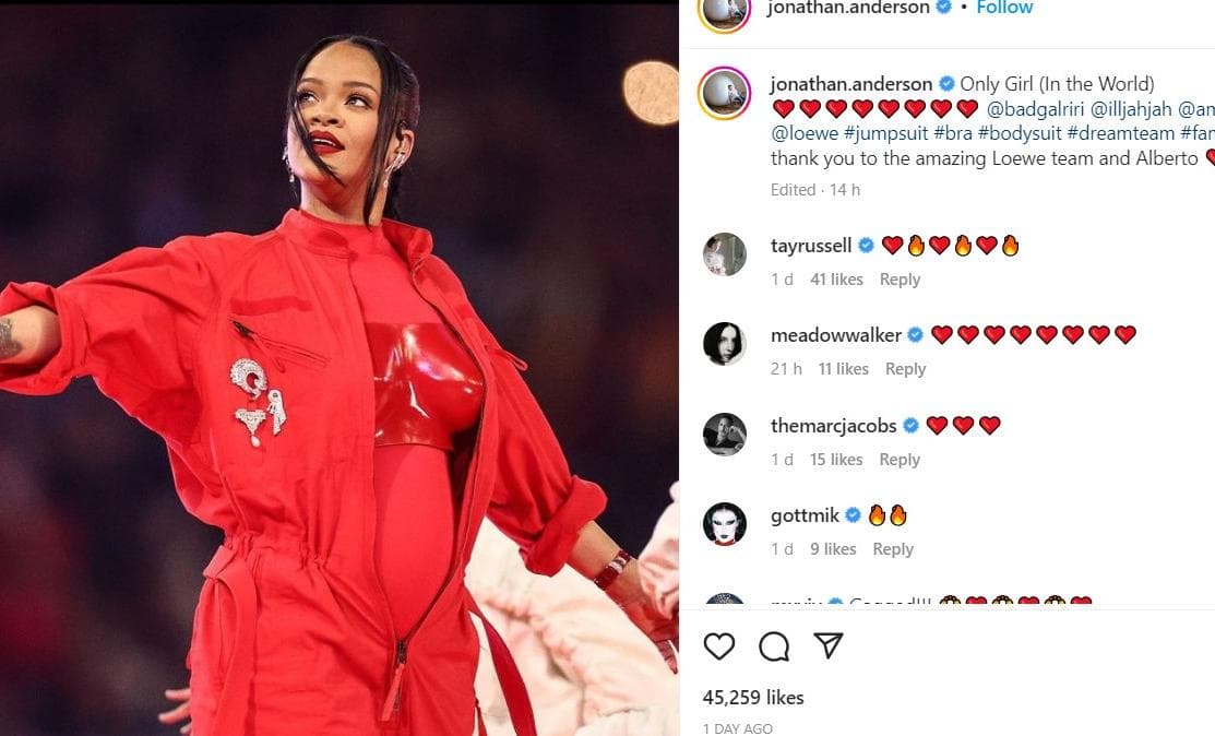 Rihanna wears outfit designed by Magherafelt lad in half-time Super Bowl performance to reveal pregnancy
