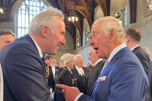 DUP MP Ian Paisley meets King Charles