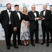 Members of the Belfast Weev team celebrate being named ‘Charge Point Operator of the Year’ at the Ireland-wide 2024 Electric Vehicle Awards. As well as winning the ‘Charge Point Operator of the Year’ category, Weev was also shortlisted for ‘Contractor of the Year’, while co-founder and chief commercial officer Thomas O’Hagan was shortlisted for EV Pioneer of the Year at the awards ceremony in Dublin