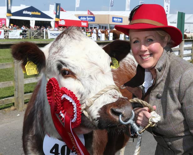 Michelle McCauley won the 'best dressed' prize at the 2024 Balmoral Show. Attendance broke all records, with over 120,000 estimated to have visited over four days last week. Photo: Kevin McAuley