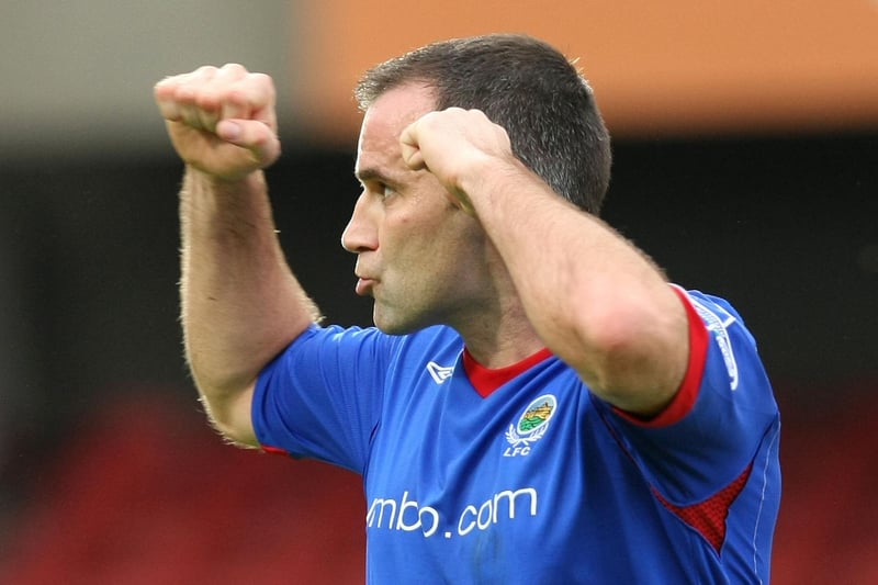 After topping the goal charts and helping Linfield win the league title, striker Glenn Ferguson was named Ulster Footballer of the Year for 2003/04 - a second award after his 2000/01 recognition